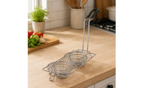 Heavy-Duty Taco Fry Basket Dishwasher Safe Taco Basket with Handle Sturdy for Restaurant