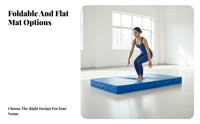 Thick Tumbling Mat Foldable Design Folding Tumbling Mat Shock Absorbing Thick Crash Pad for Gymnasts, Athletes, Gymnastics, Gymnasium, Training Center