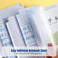 Waterproof Transparent Notebook Cover with Name Label for Schoolwork