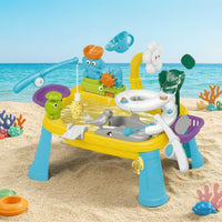 Summer Water Play Table Interactive Sensory Table with Water Circulator Outdoor Easy to Use for Backyard