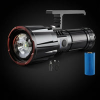 Battery Indicator Rechargeable Handheld Searchlight Side Button Zoom Searchlight Shoulder Strap Portable LED Beam Light Charging Cable