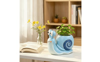 Snail Pen Holder Whimsical Snail Planter Desktop Decor Sculptural Ornament Space-Saving for Office Workers, Desk, Workspace