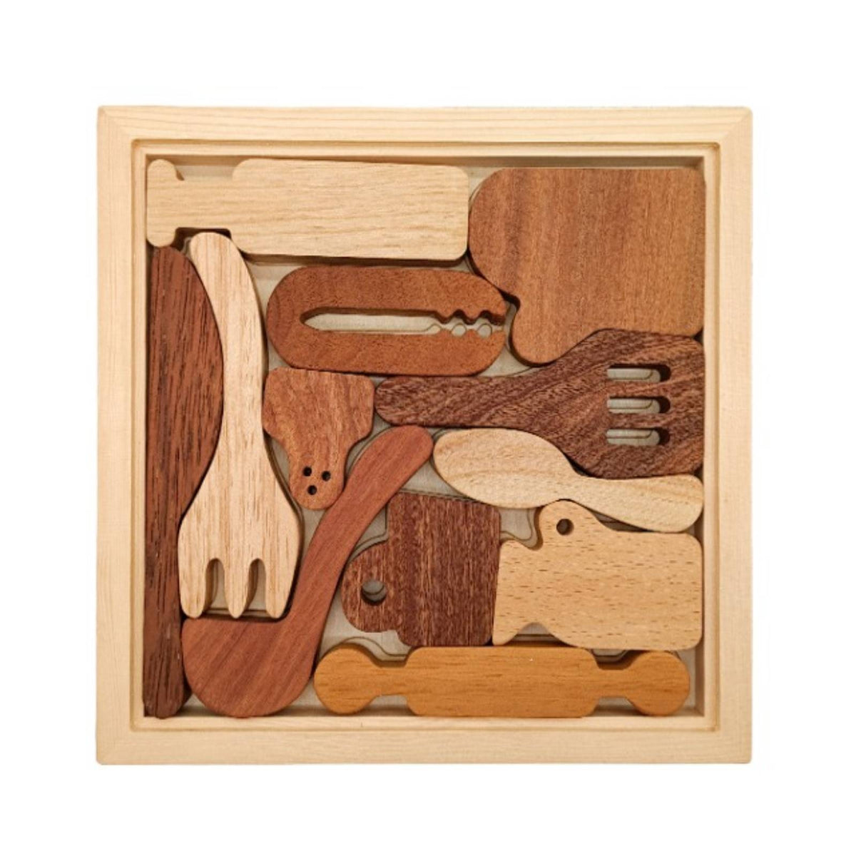 Wooden Puzzle Assembly Matching Grid Smooth Edges Wooden Matching Toy for Preschoolers, Children, Home Education, Classroom