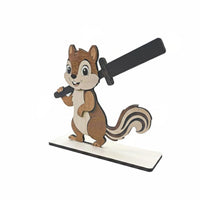 Wooden Animal Tissue Holder Compact Countertop Cute Animal Paper Towel Stand Space Saving Desktop Tissue Rack for Kitchen