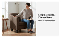 Nordic design space-efficient Upholstered Settee Minimalist Design Sofa Space-Saving Armchair High-Resilience Sponge pad for Apartment Dwellers, Business Owners, Homeowners, Living Room, Small Spaces, Bedroom, Reception Area
