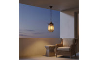 Chinese Style Lantern Lamp Weather Resistant Outdoor Hanging Lantern Warm Glow Pagoda Overhead Light for Balcony, Porch, Corridor