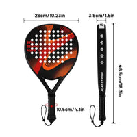 Easy to Control Padel Racket Quick Reactivity Carbon Fiber Padel Racket Large Optimal Hitting Zone Sports Gear Balanced Weight for Outdoor