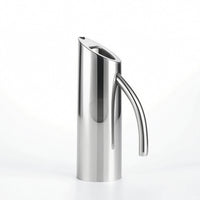 Polished Stainless Steel Pitcher Mirror Finish Metal Water Pitcher Silver Carafe Sturdy for Home Kitchen, Taverns