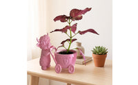 Highland Cow Planter Adorable Highland Cow Flower Pot Planter with Cart Cute Flowerpot Animal-Shaped for Gardeners, Windowsill