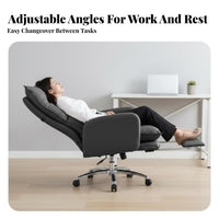 Lumbar Support High-Back Executive Chair Ergonomic Design Computer Seat Swivel Base Office Furniture Adjustable Height for Executives, Professionals, Students, Study Room