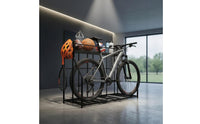 Two-Wheeler Storage Rack Top Mesh Shelf Bike Display Rack Vertical Bike Stand Hanging Hooks Adjustable Two-Wheeler Floor Stand