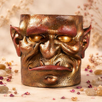 Decorative Head Planter Embossed Head Planter Human Face Pot uncoveredTop Plant Holder Indoor Outdoor Use