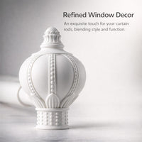 Curtain Rod Finials, Crown Curtain Pole Ends, Aluminum Alloy Rod Finials, Decorative Curtain Rod End Pieces, Easy Install Curtain Pole Decorative Ends