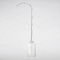Narrow-Spout Press Watering Bottle with Bent Neck Translucent Press Bottle with Long Nozzle Visible Markings Sturdy for Tight Growing Areas