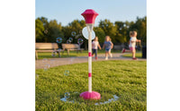 Electric Street Lamp Bubble Machine Battery Powered Lantern Bubble Toy Weighted Base