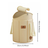 Foldable Foot Spa Bucket 5-Layer Insulation Foldable Foot Bath Bucket Quick Drain Spout Deep calves Soaking Basin for Travel