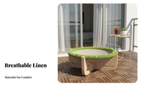 Wooden Cat Hammock Solid Wood Frame Wooden Cat Scratcher Lounge Breathable Pet Furniture