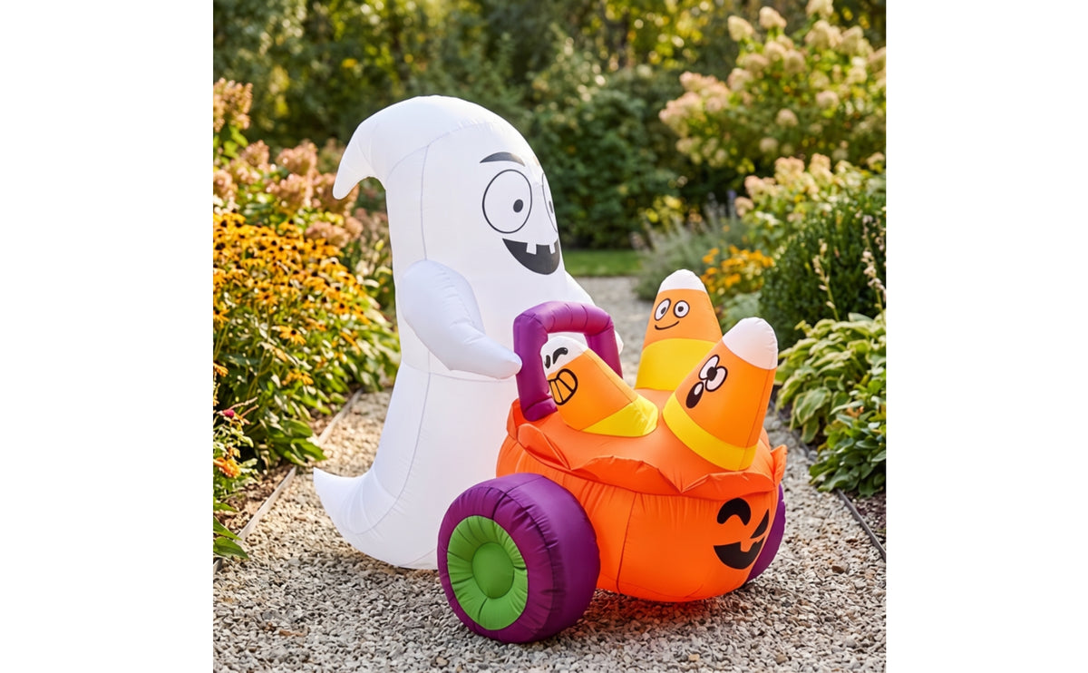 Specters and Pumpkin Inflatable Lighted Lawn Decoration Easy to Use for Garden
