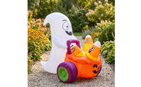 Specters and Pumpkin Inflatable Lighted Lawn Decoration Easy to Use for Garden