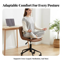 Multi-Posture Support Cross-Legged Kneeling Stool calm-Inspired Cross-Legged Office Chair with Footrest Ergonomic Design Meditation Seat 360-Degree rotate casters for mind-body practice Practitioners, Creative Workspace
