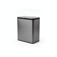 Rectangular Wall-Mounted Trash Bin Rounded Edges Wall-Mounted Waste Bin Black Trim Household Organizer Space-Saving for Kitchen, Cabinet