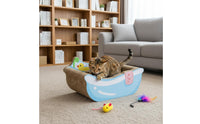 Bathtub Cat Scratcher Multifunctional Bathtub Shaped Cat Nest Comfortable Rest Place Curved Shape Scratching Board for Kittens