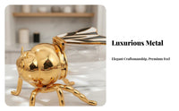 European Classical Design Bee Shaped Seasoning Jar Easy to Clean Gold Bee Seasoning Pot Handmade Originality for Restaurant