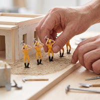 Miniature Construction Worker Figures for Architectural Models and Dioramas