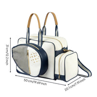 Women's Pickleball Tote Bag Multiple Compartments Women's Pickleball Bag Separate Shoe Compartment Convertible Court Tote for Travel