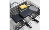 Detachable Double Frying Simple to Clean to Clean Double Sided Frying Pan Anti-Scald Handle Stovetop Sandwich Maker for Beginners, Outdoor