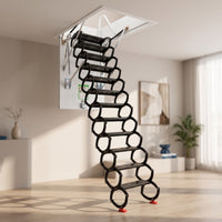 Fold-down Attic Ladder Space-Saving Folding Attic Ladder Compact for Home