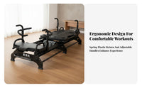Reformer Elevated Combo Low-Impact Exercise Core Training Bed Studio Grade Pilates Reformer Bed for Home Gym Owners, Adults, Wellness Center