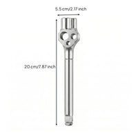 Multifunction Hex Wrench Assist Tool Socket Bit Driver Compact Head Silver Finish Heavy Duty Inner Hex Wrench Tool