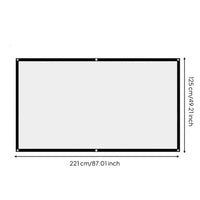 Display Screen with Black Borders Foldable Display Screen with Eyelets Portable Easy to Install for Home Theater