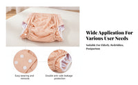 Adjustable Snaps Adult Cloth Diaper Soft Inner Lining Snap Diaper Pant