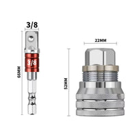 Adjustable Socket Adapter Knurled Socket Adapter with Hex Shank Versatile Tool for Hobbyists, Home Maintenance