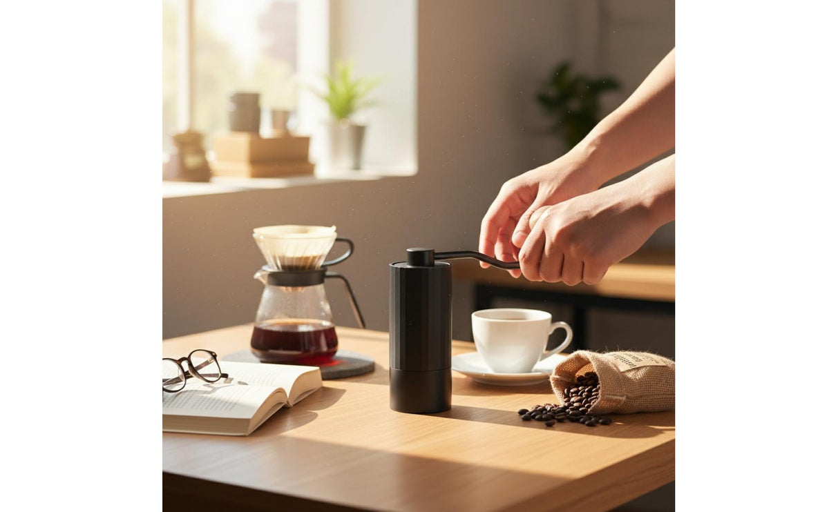 Manual Coffee Grinder Consistent Mill Hand Crank Coffee Grinder Accurate Grinding Aluminum Alloy Frame for Campers, Outdoor