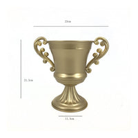 Pedestal Vase with Handles Shiny Pedestal Urn Reflective for Home Entryways