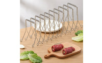 10 Pieces Stainless Steel Rouladen Clip Reusable Meat Clip Rust Resistant Dishwasher Safe for Home Cooks, Chefs, Cooking, Baking, Meal Prep