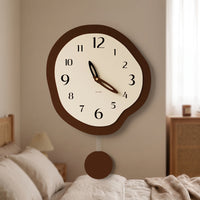 Decorative Wall Clock Irregular Analog Wall Clock Silent for Bedroom, Office