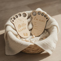 2 Pieces Baby Development Plaque Smooth Photo Prop Premium for Expectant Parents