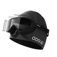 Mirrored Swim Goggles with Swim Cap Waterproof Eyewear Adjustable for Swimming Pool