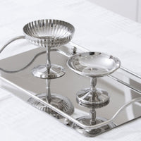 Dessert Cup with Pedestal Polished Metal Pudding Cup Food-Grade Sundae Dishes for Hosts, Dinner Parties, Afternoon Tea