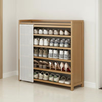 Dustproof Narrow Entryway Shoe Shelf Space Saving Multi-Tier Shoe Rack Heavy Duty for Closet