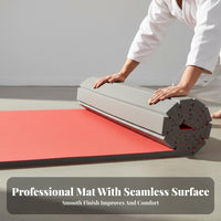 Anti-Slip XPE Foam Mat Wear-Resistant Wrestling Mat Roll High Resilience Sports Flooring Easy Installation for Combat Artists, Home Fitness Enthusiasts, Professional Athletes, Dojo, Gym, School P.E. Classes