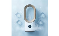 Type-C Charging Bladeless Humidifying Fan 3-Speed Bladeless Desk Fan LED Display Air Cooler Portable