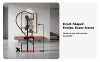 Minimalist design 6-Tier Heart design Stand Floor-Standing Plant Shelf Multi-Tiered Indoor Decoration Space-Saving for Gardeners, Homeowners, Living Room, Balcony