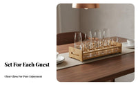Asian Distilled Drink Glass Set with Dispensers Easy to Clean Chinese Design Spirits Set Barware Controlled-Flow-Controlled-Flow