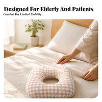 Checkered Donut Seat Cushion Washable Cover Donut Cushion Padded Soft