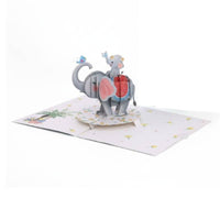 Appreciation Gift Mother's Day Card Includes Envelope Elephant Greeting Card for Mom, Birthday